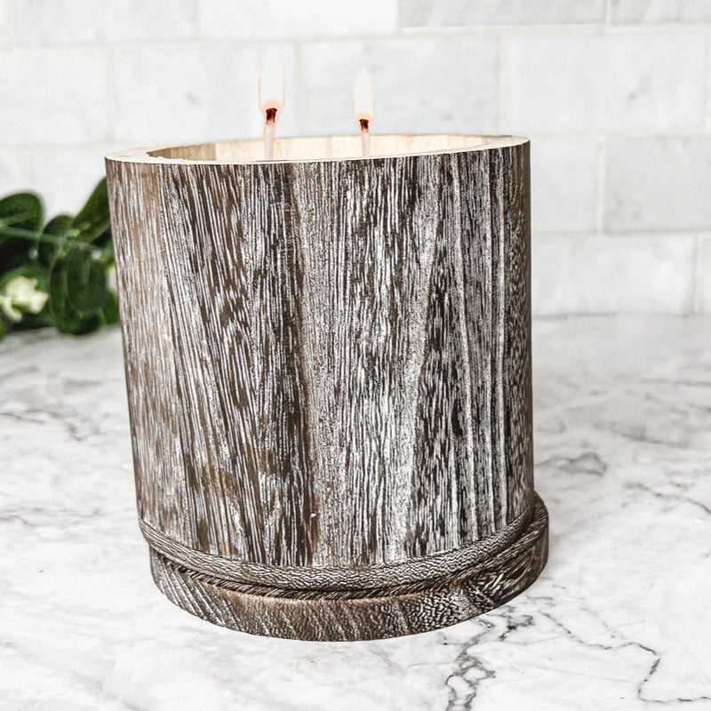 Wood Candle Vases With Lid