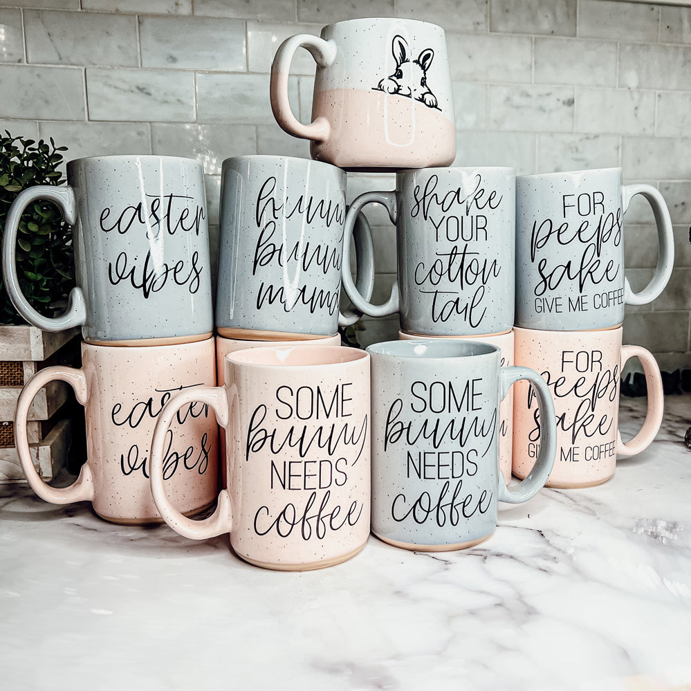 Pastel Drinkware | Pastel Coffee mugs large | Easter and Spring Color Home Decoration Ideas