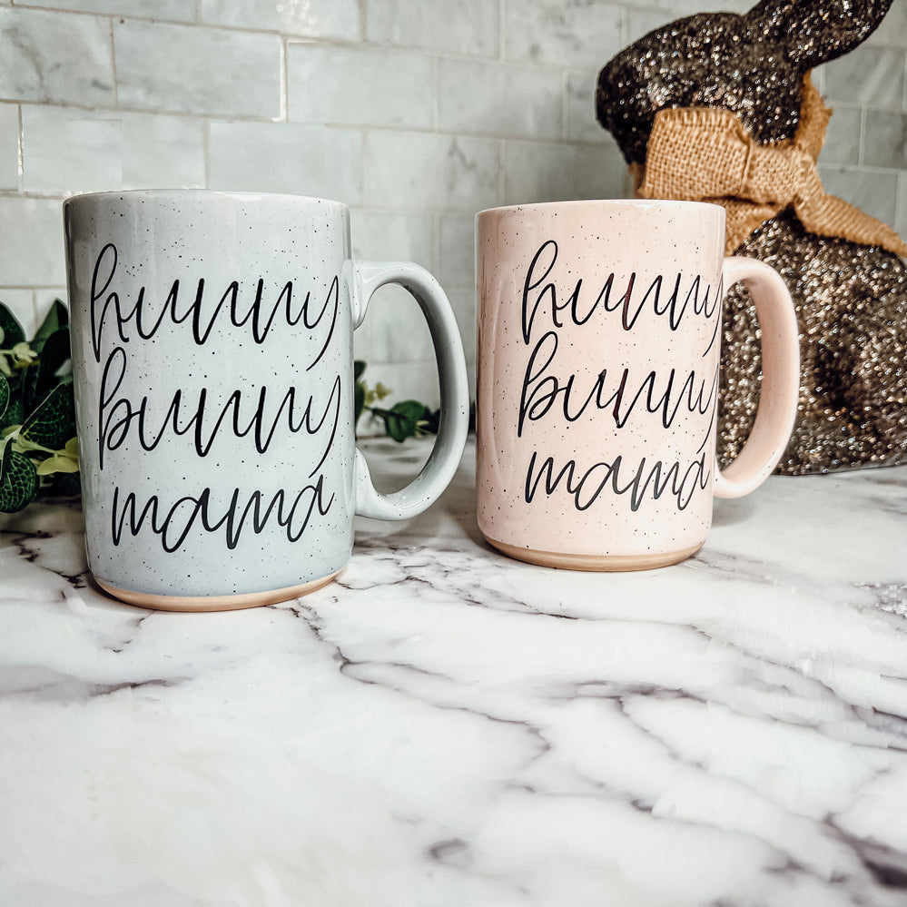 Spring Coffee mugs in pastel colors with cute sayings
