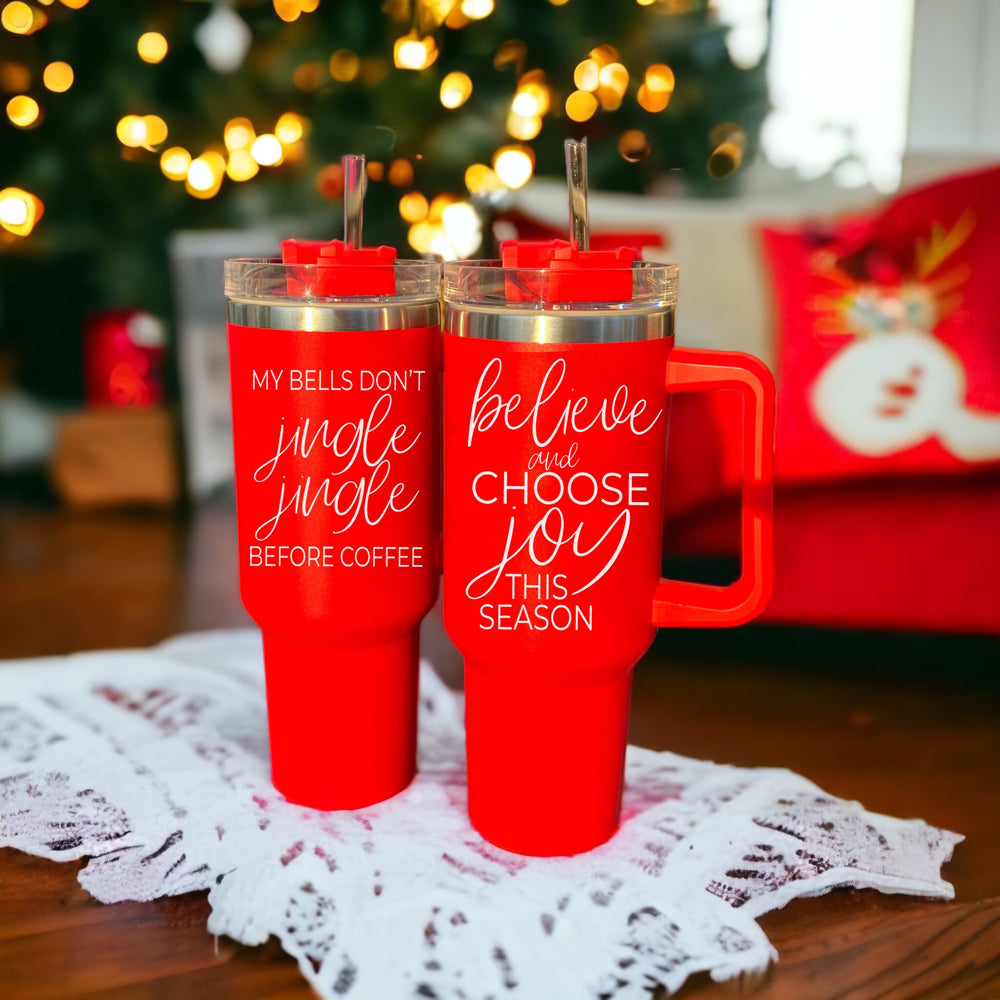 Christmas tumblers Red funny