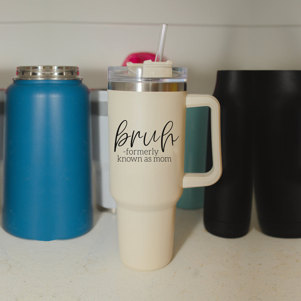 Tumblers with handles and straws