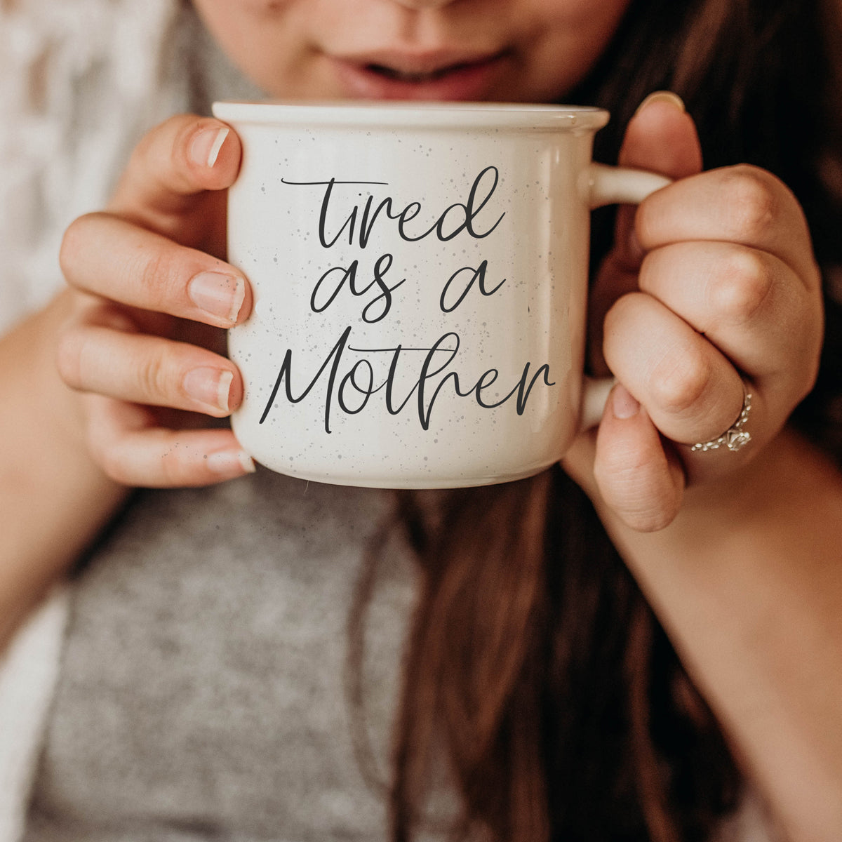 Tired as a Mother Ceramic Coffee Mugs for neutral kitchen