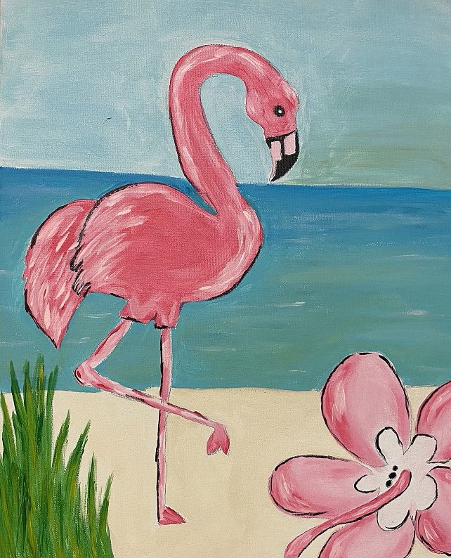 Fab Flamingo - Art Bayou Paint Party schedule your fun today!