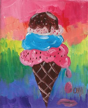 Rainbow Ice Cream Cone